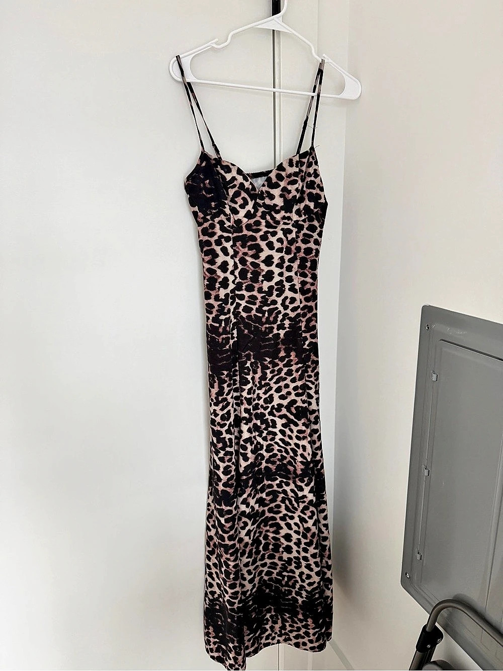 Leopard Print Maxi Dress Like New